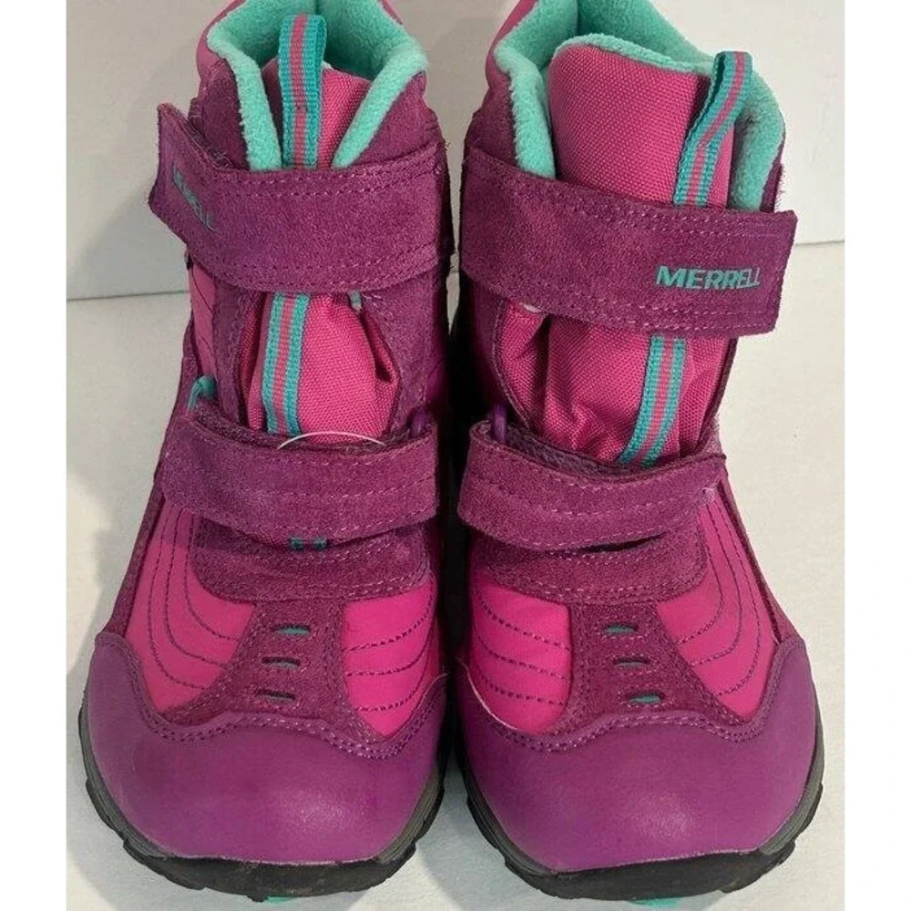 Merrell Moab Polar Mid Strap 2.0 WTPF Winter Boots girls Size 7 M Fuchsia 3248